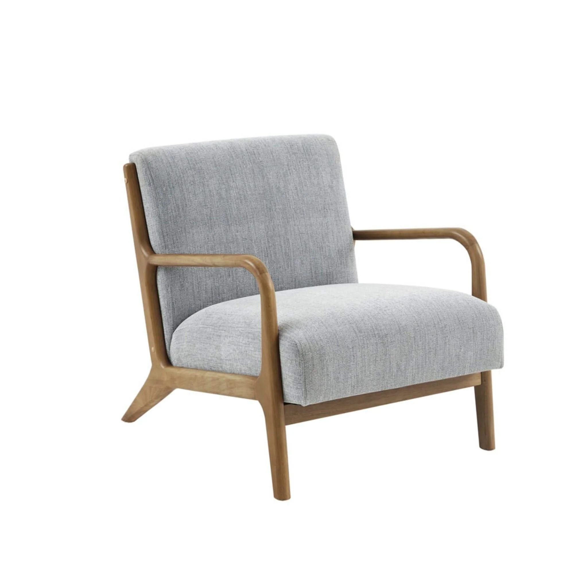 Mid-Century Style Lounge Chair With Upholstered Seat - Image 5