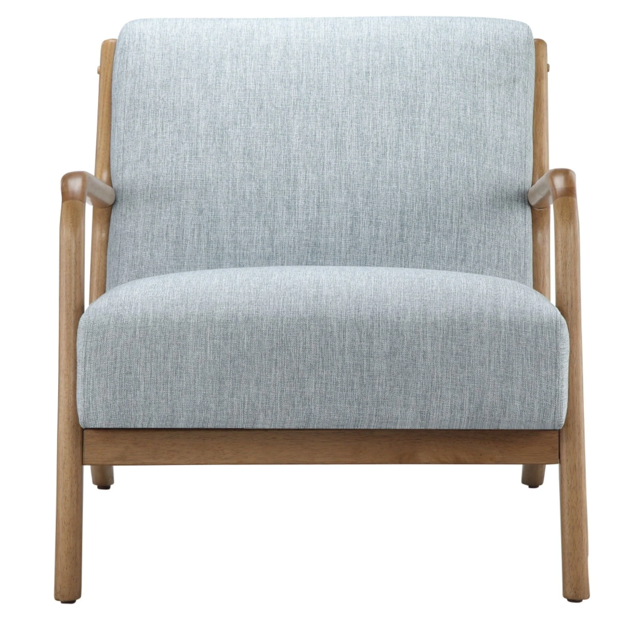 Mid-Century Style Lounge Chair With Upholstered Seat - Image 6