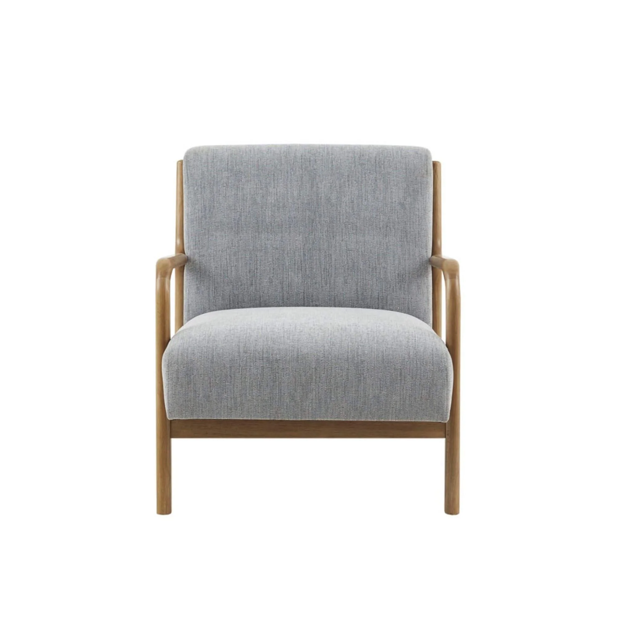 Mid-Century Style Lounge Chair With Upholstered Seat - Image 7