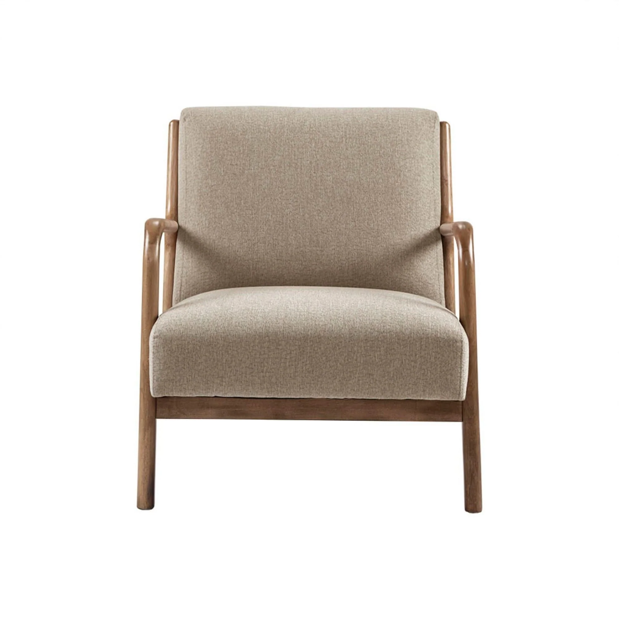 Mid-Century Style Lounge Chair With Upholstered Seat - Image 9