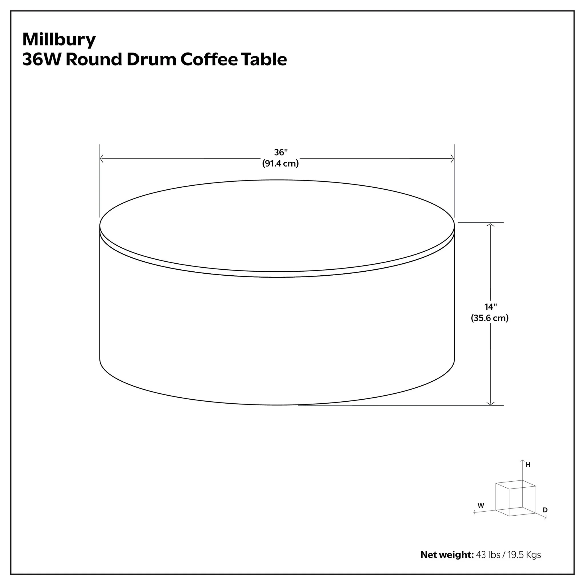 Millbury - Drum Coffee Table - Image 10