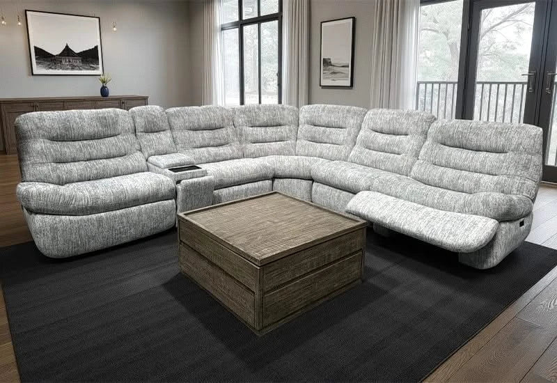 Miller Oyster 6-Piece Power Reclining Sectional with Console - Image 3