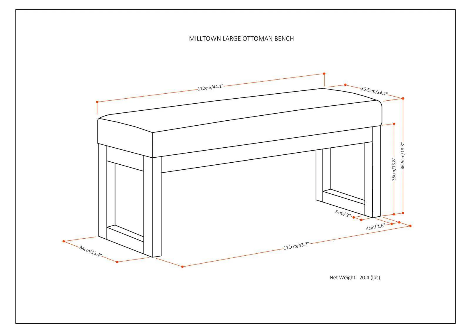 Milltown - Upholstered Ottoman Bench - Image 38