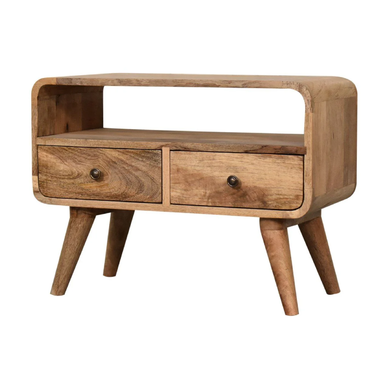Mini Curved Media Unit - Oak - Image 3