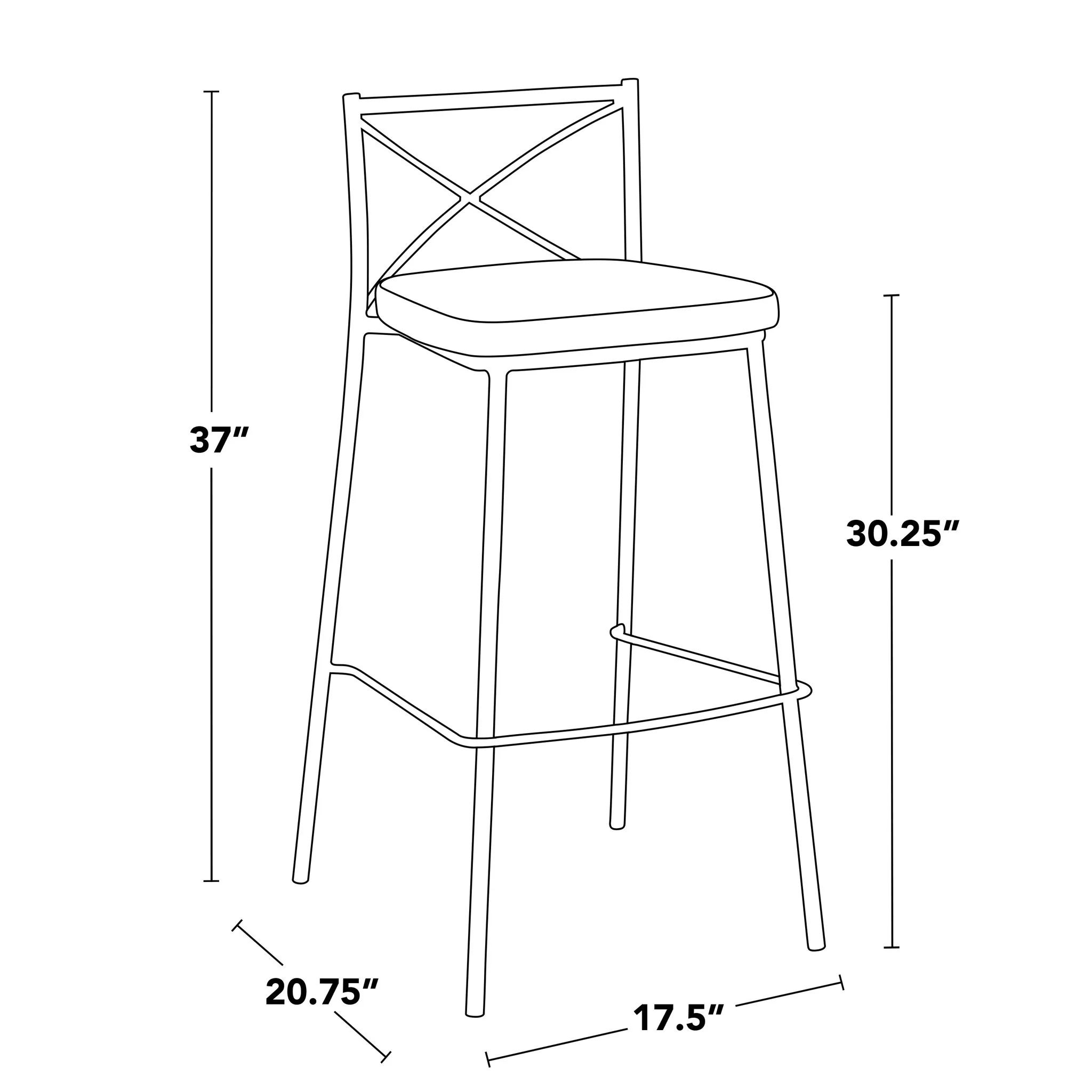 Modern Charlotte - Contemporary Fixed Height Barstool (Set of 2) - Image 6