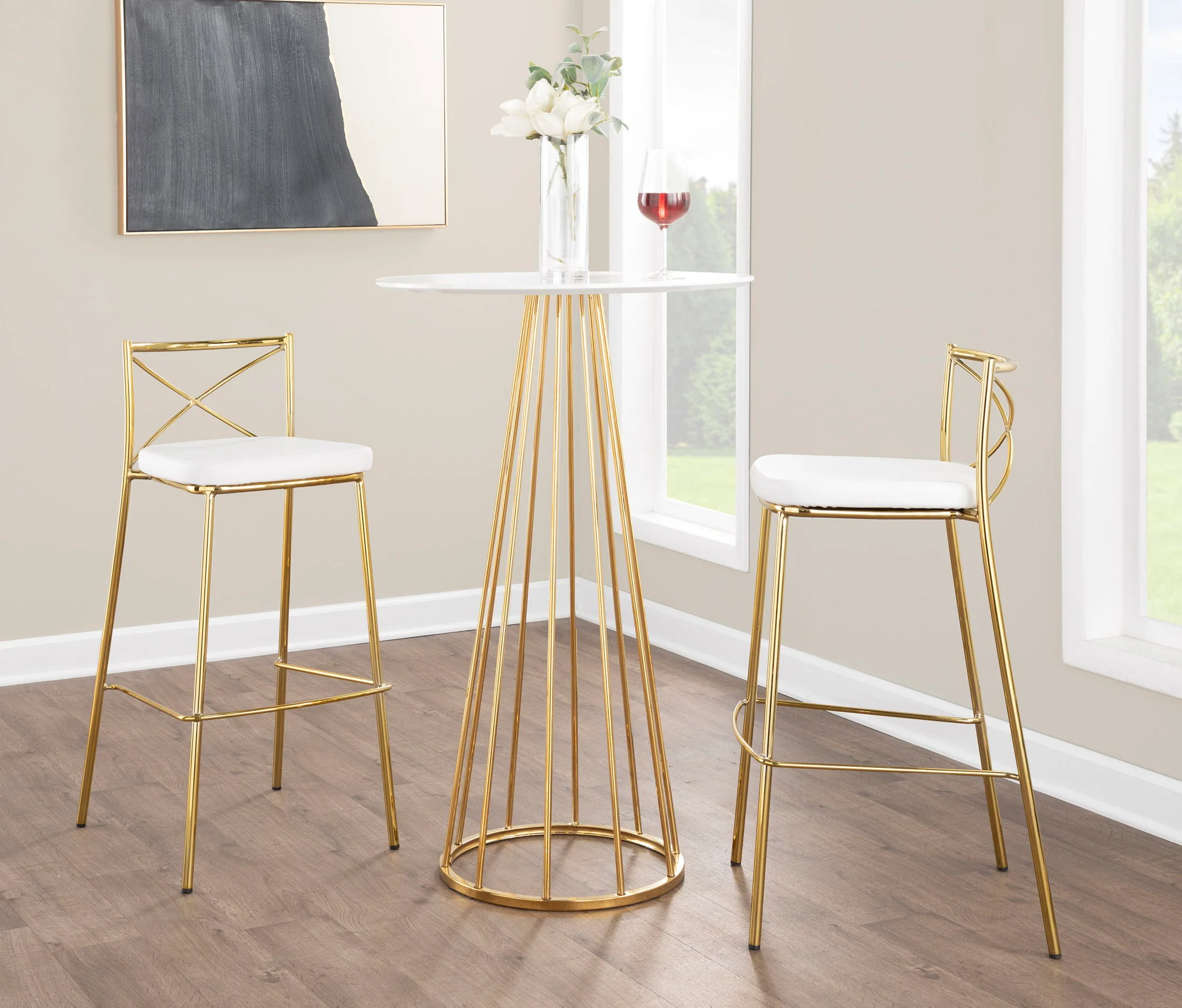 Modern Charlotte - Contemporary Fixed Height Barstool (Set of 2) - Image 7