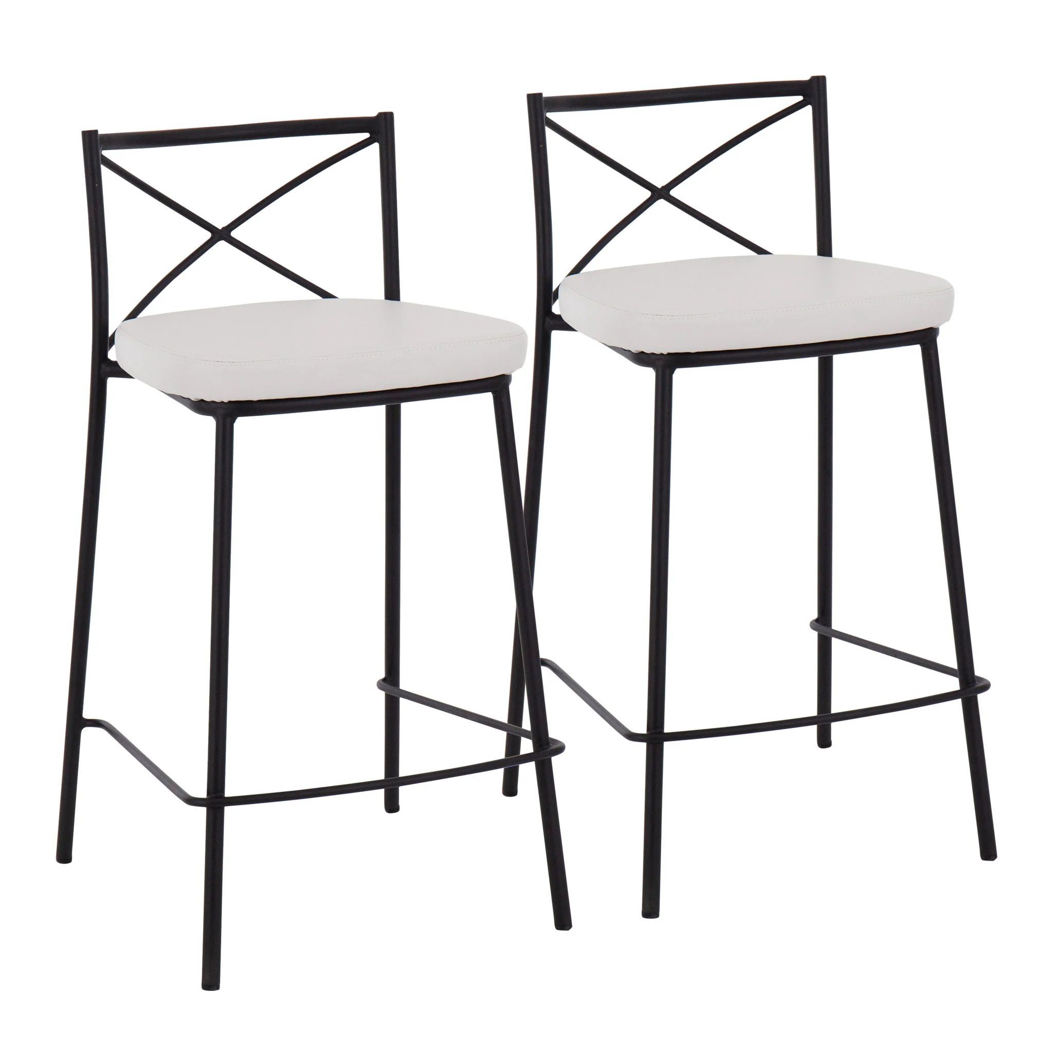 Modern Charlotte - Contemporary Fixed Height Counter Stool (Set of 2) - Image 2