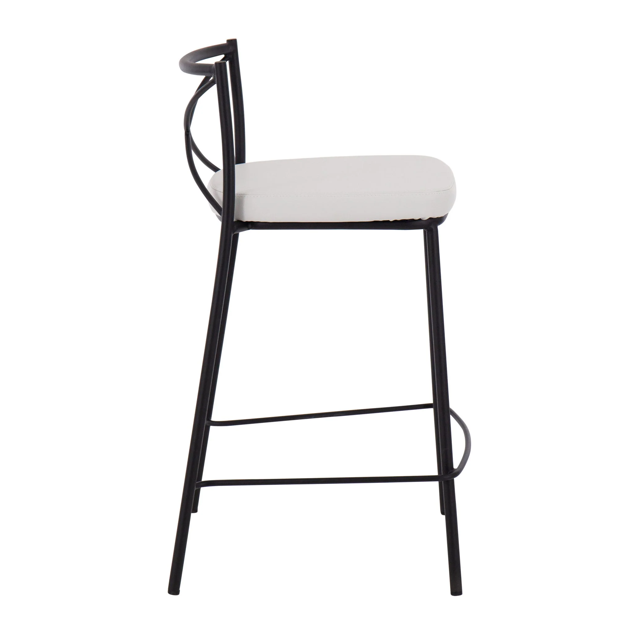 Modern Charlotte - Contemporary Fixed Height Counter Stool (Set of 2) - Image 5