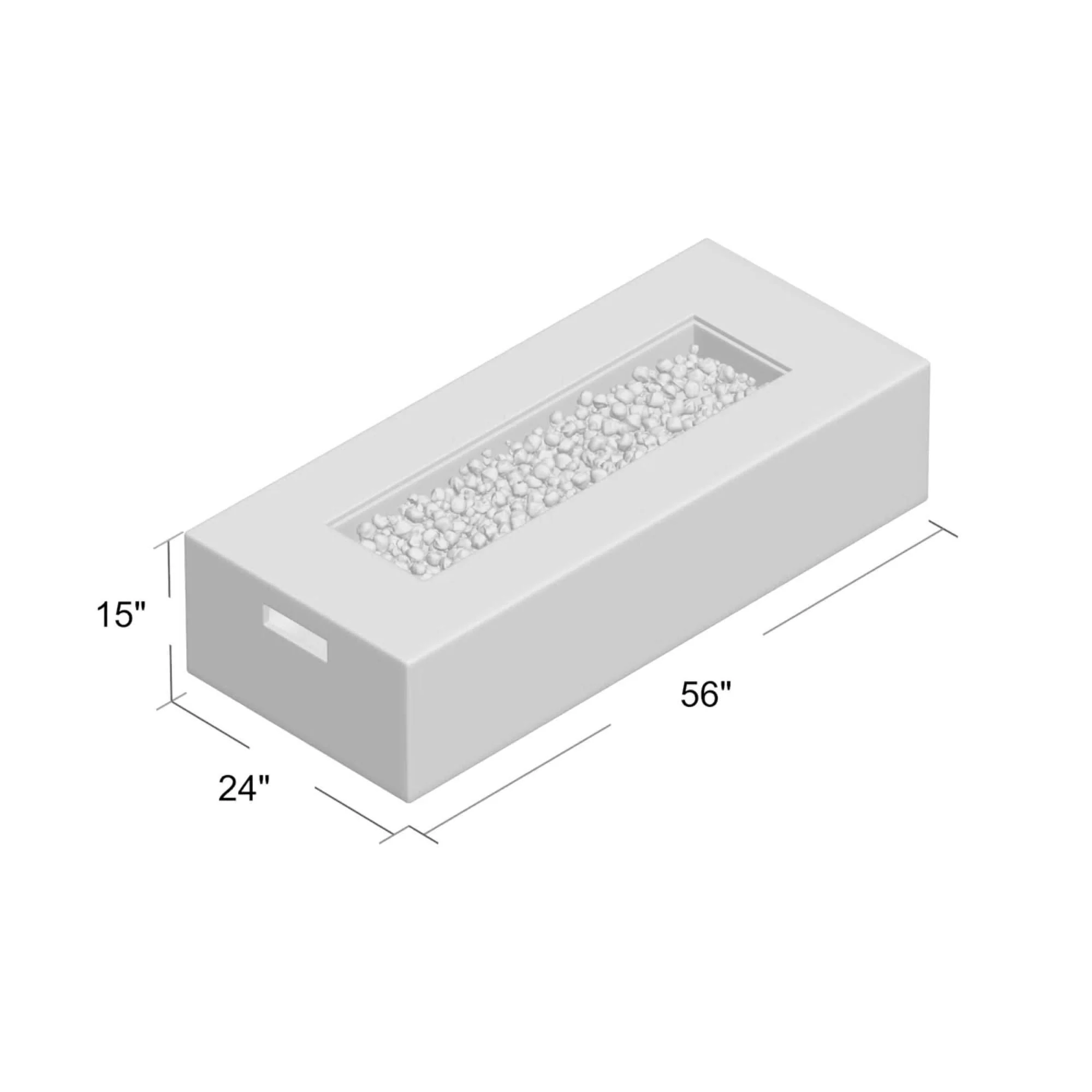 Modern Concrete Design Propane Outdoor Fire Pit Table - Image 2