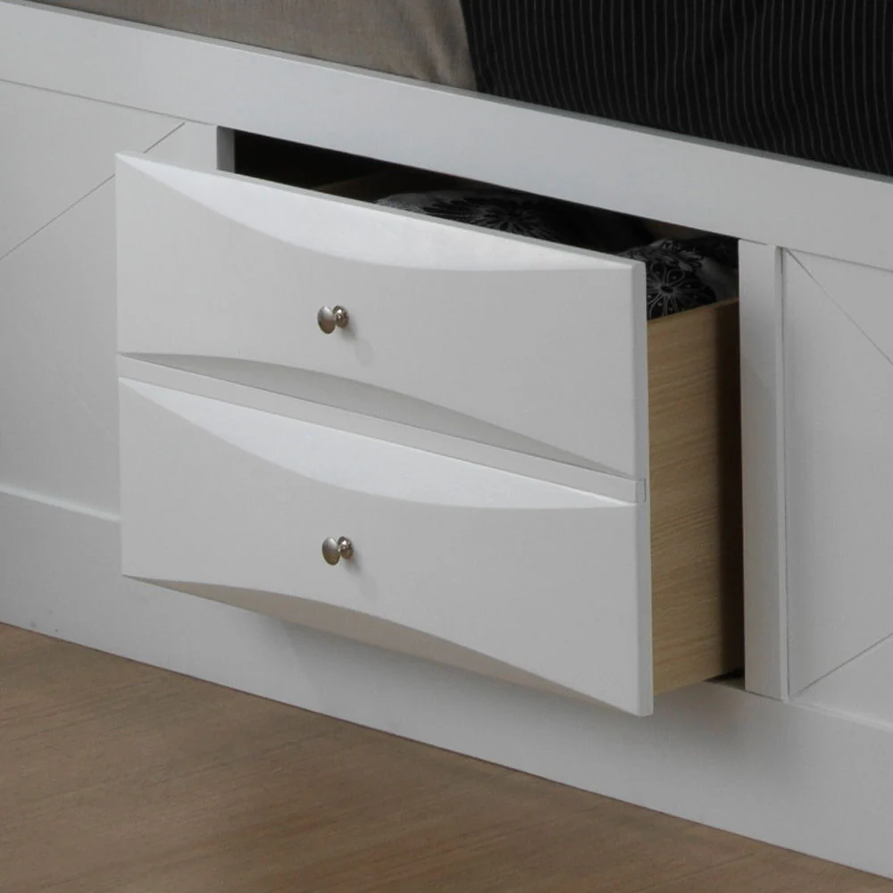 Modern Design Storage Bed With Bookcase Headboard - Image 11