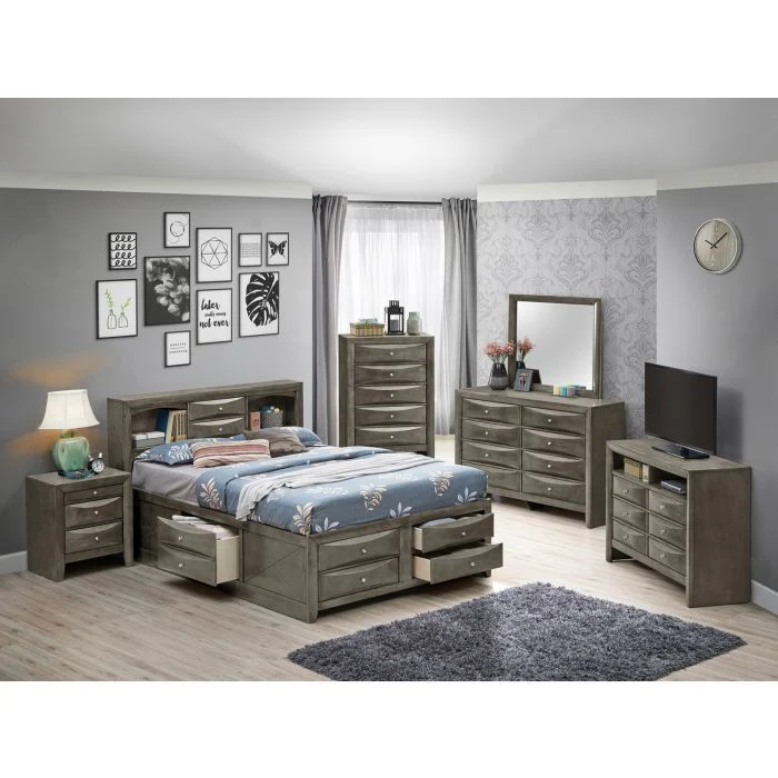 Modern Design Storage Bed With Bookcase Headboard - Image 14
