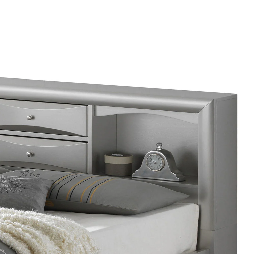 Modern Design Storage Bed With Bookcase Headboard - Image 18