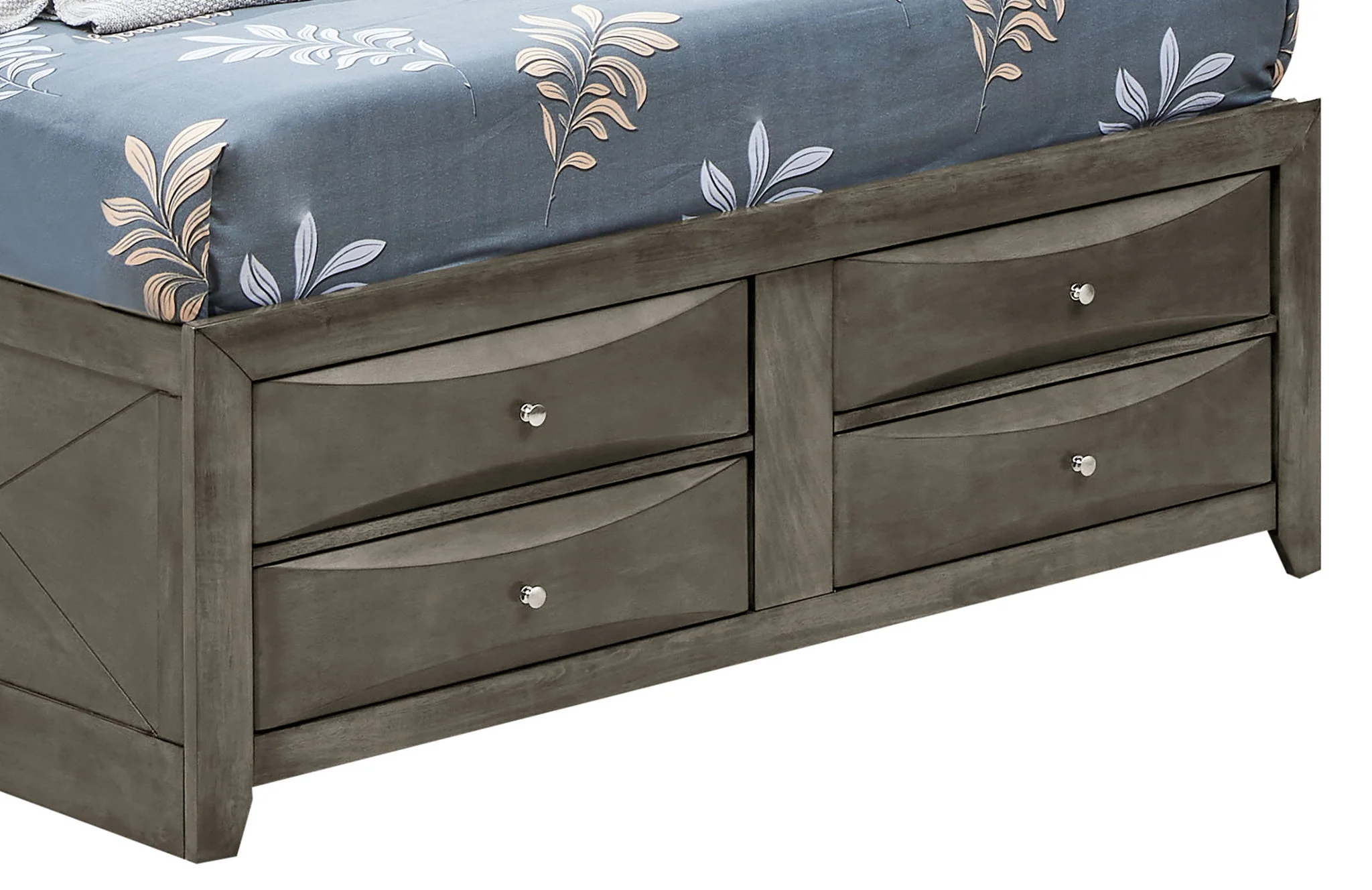 Modern Design Storage Bed With Bookcase Headboard - Image 21