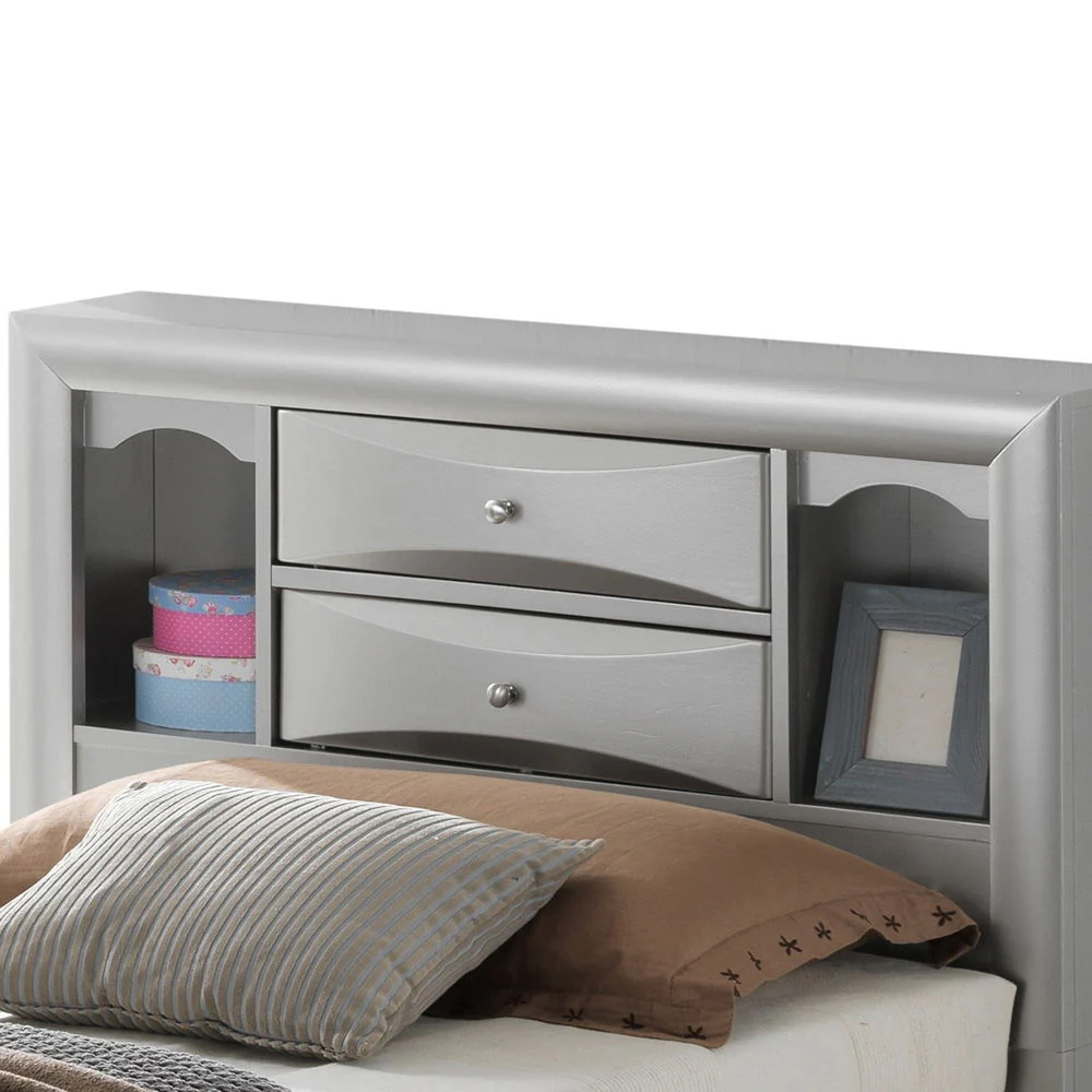 Modern Design Storage Bed With Bookcase Headboard - Image 42