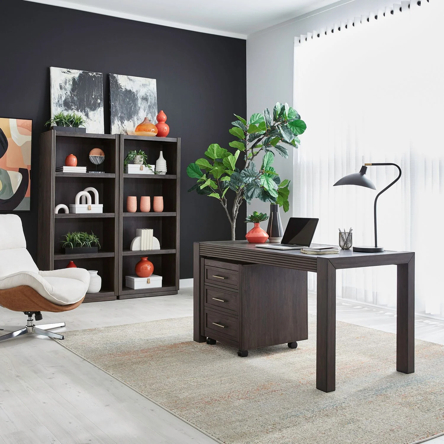 Modern Edge - 4 Piece Desk Set - Caffe
