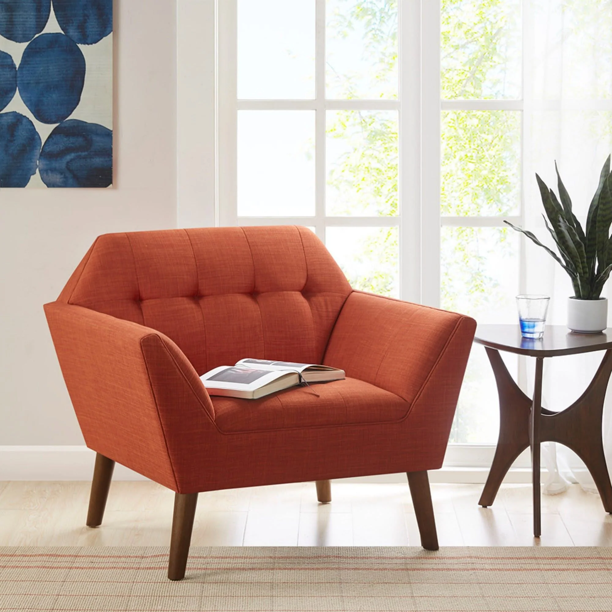 Modern Lounge Chair With Button Tufting - Image 8
