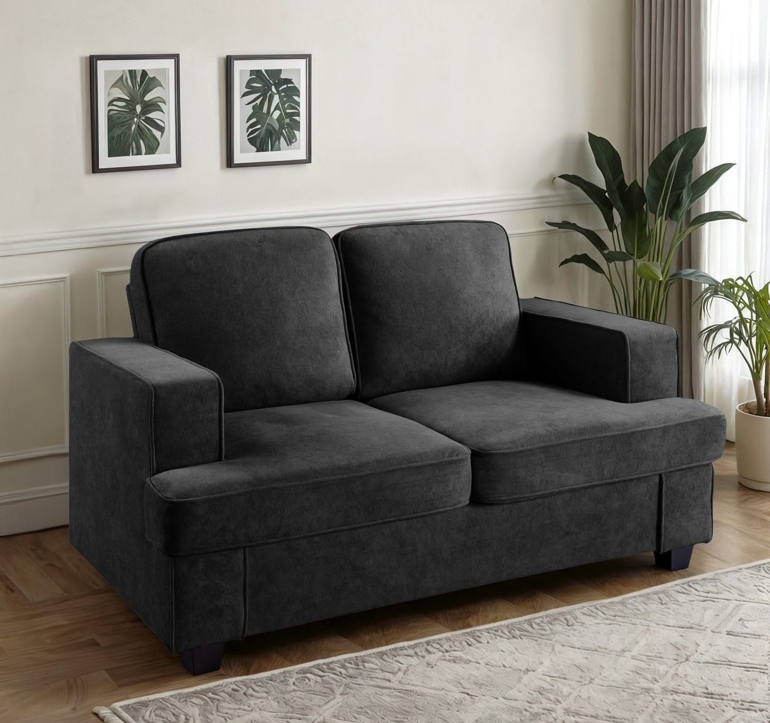 Modern Loveseat, Comfortable 2 Seater Couch With Deep Seating, Loose Back Cushions, Wide Arms - Image 10
