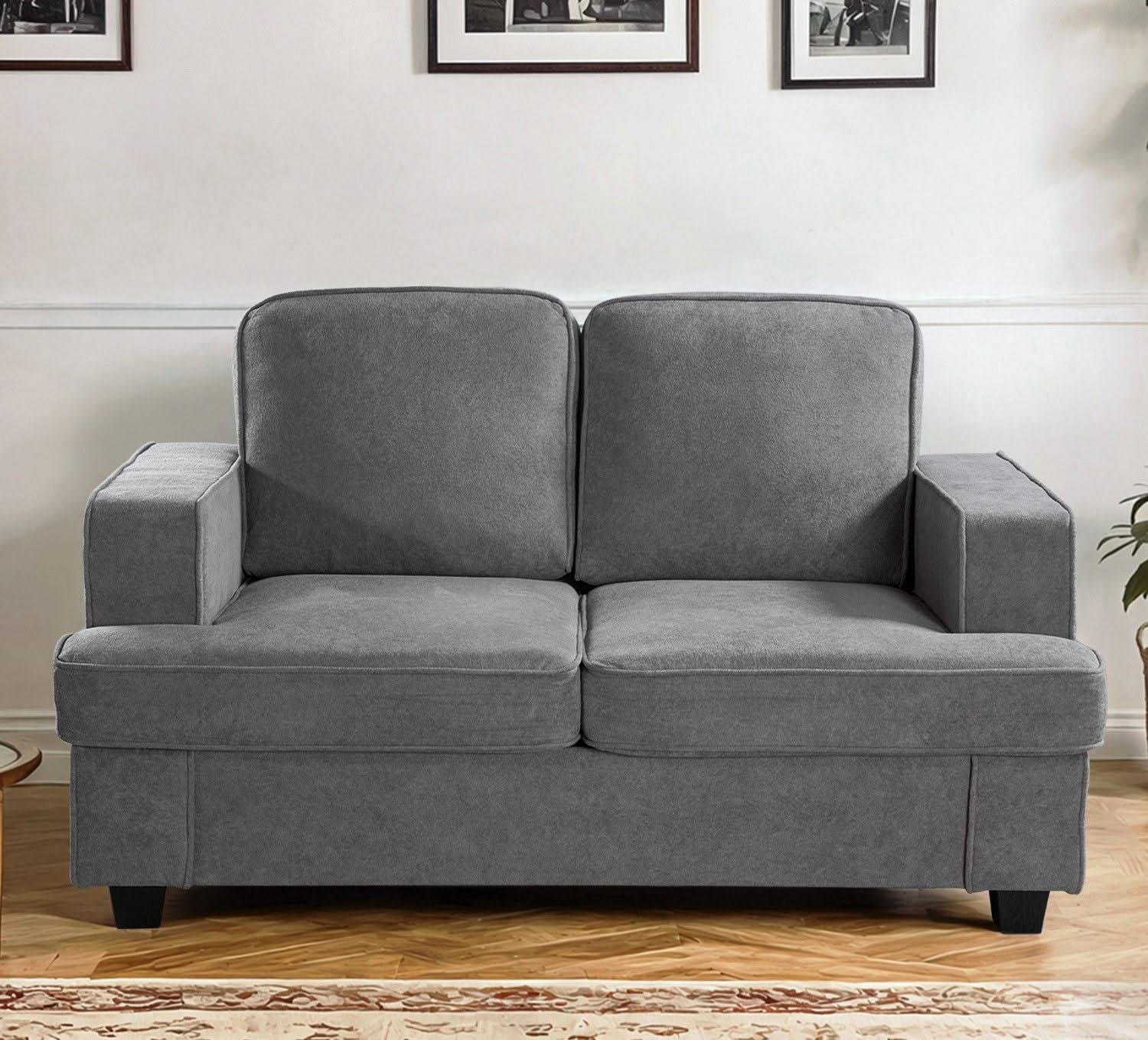 Modern Loveseat, Comfortable 2 Seater Couch With Deep Seating, Loose Back Cushions, Wide Arms - Image 14