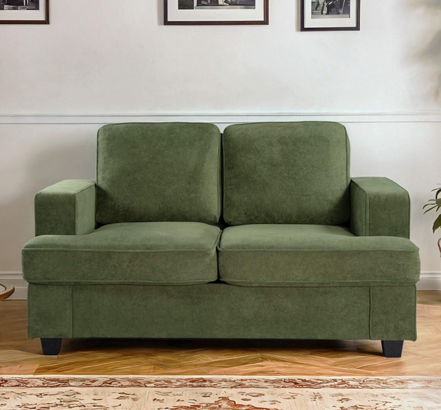 Modern Loveseat, Comfortable 2 Seater Couch With Deep Seating, Loose Back Cushions, Wide Arms - Image 16