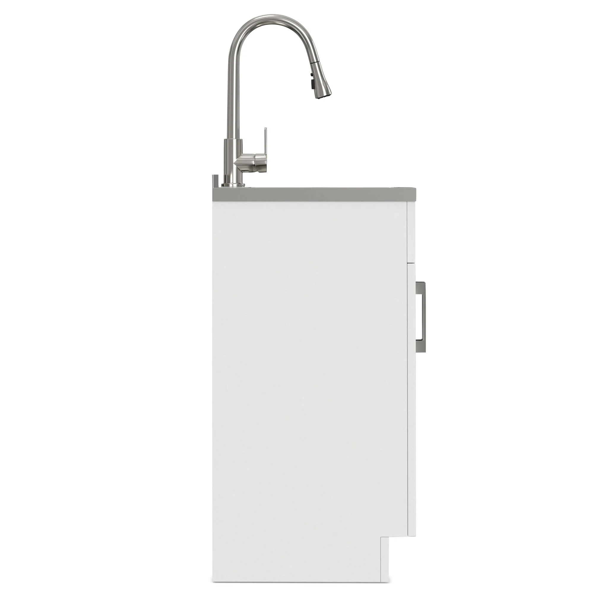 Modern Shaker All-In-One Laundry Utility Sink And Cabinet With Pull-Out Faucet - Image 3