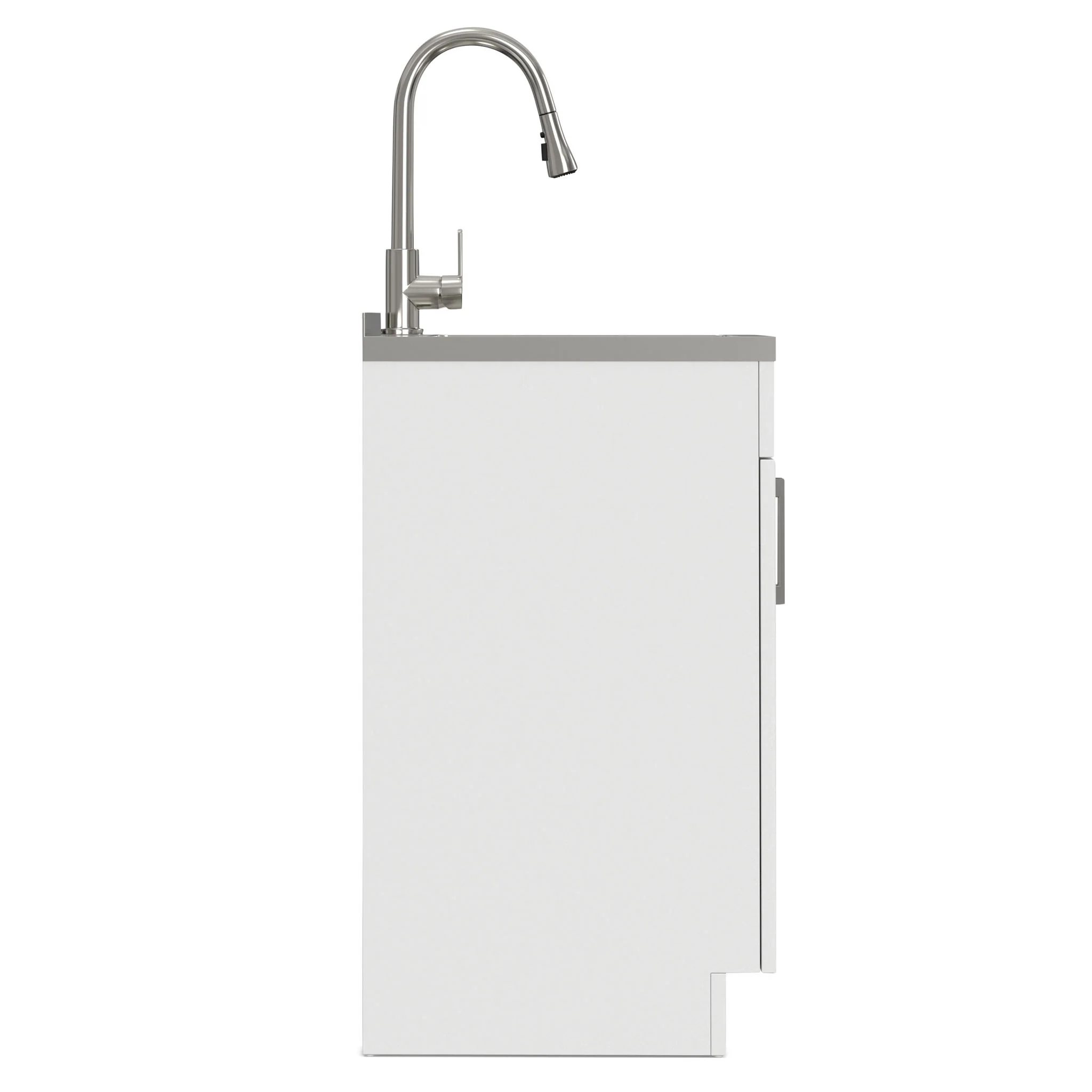 Modern Shaker All-In-One Laundry Utility Sink And Cabinet With Pull-Out Faucet - Image 8