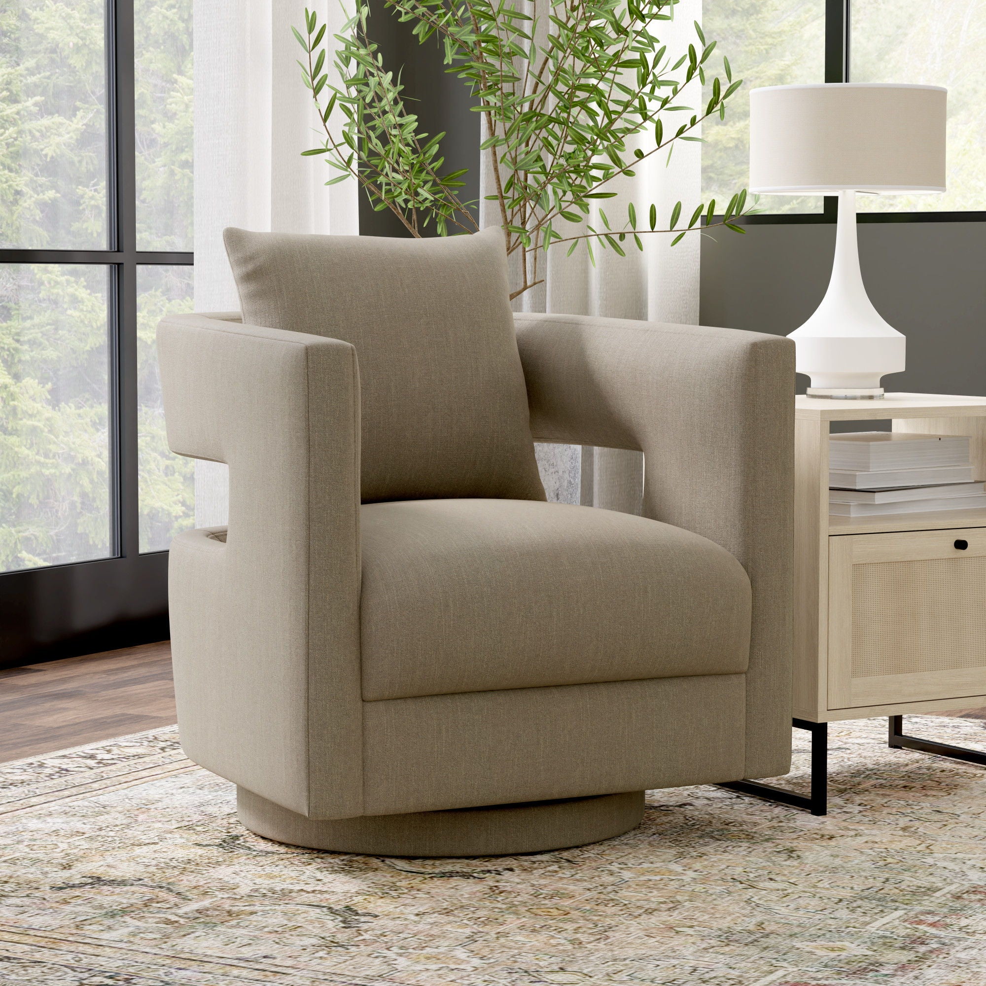 Modern Swivel Chair With Contemporary Design - Image 4