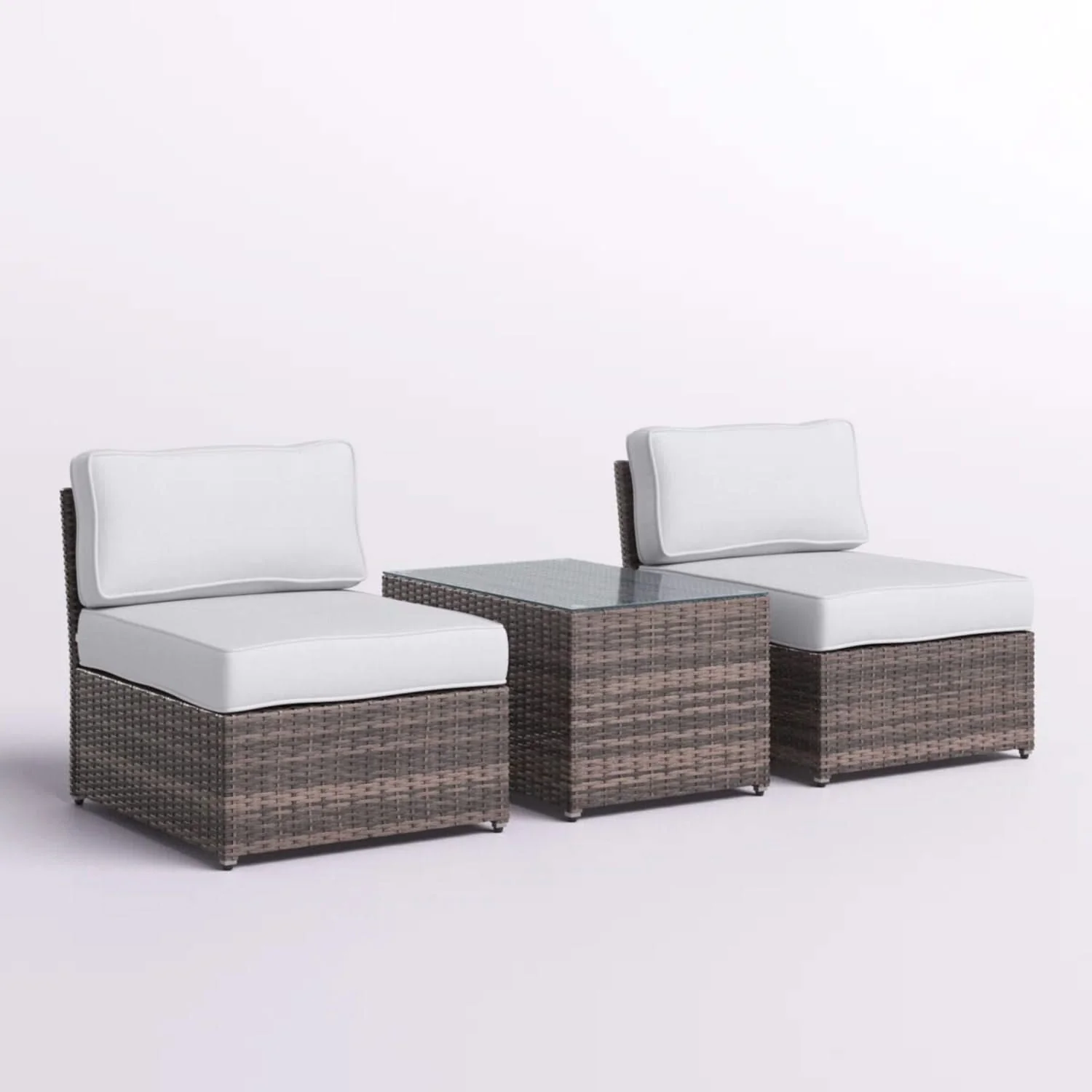 Modern Wicker Outdoor Seating Set With Cushions - Image 7