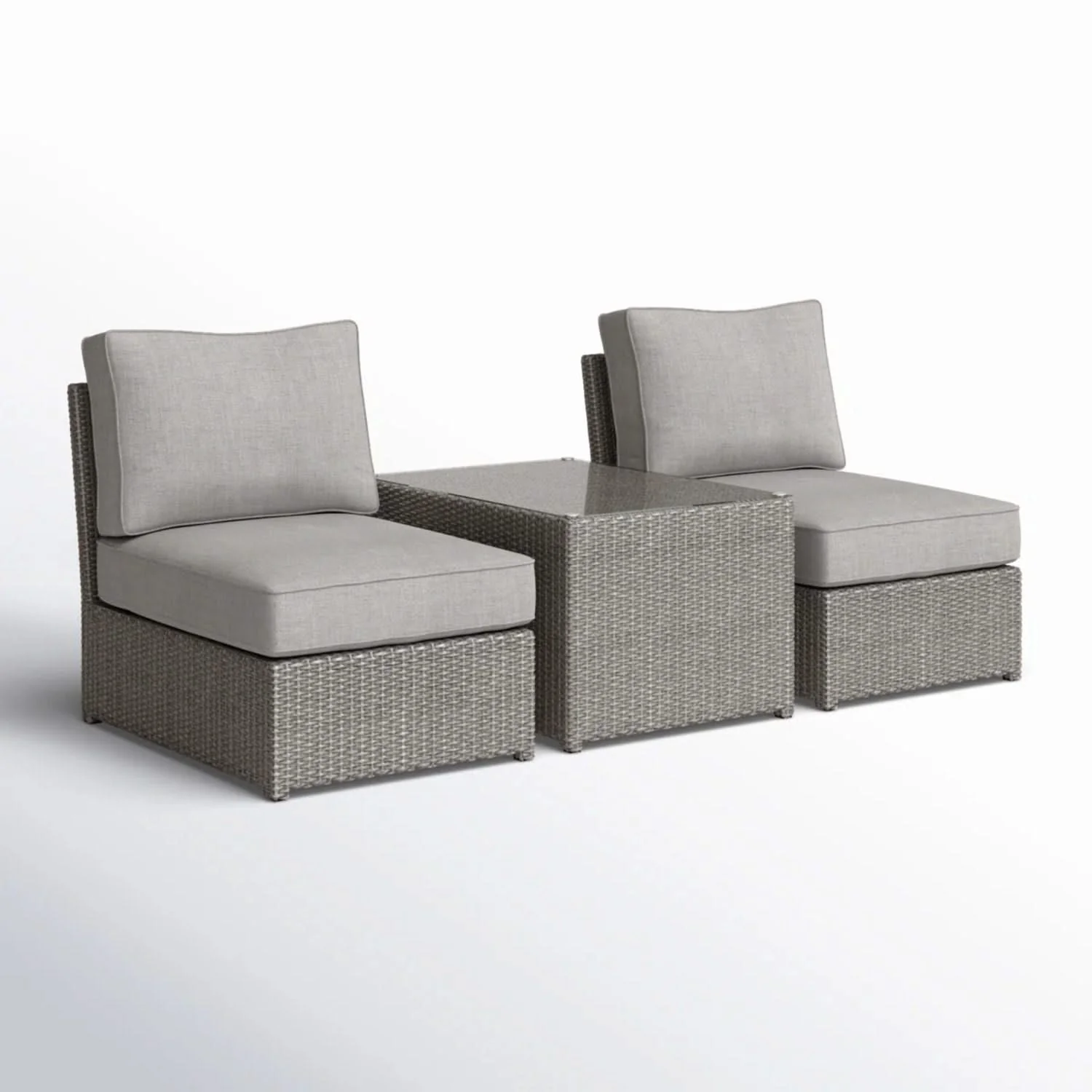 Modern Wicker Outdoor Seating Set With Cushions - Image 8