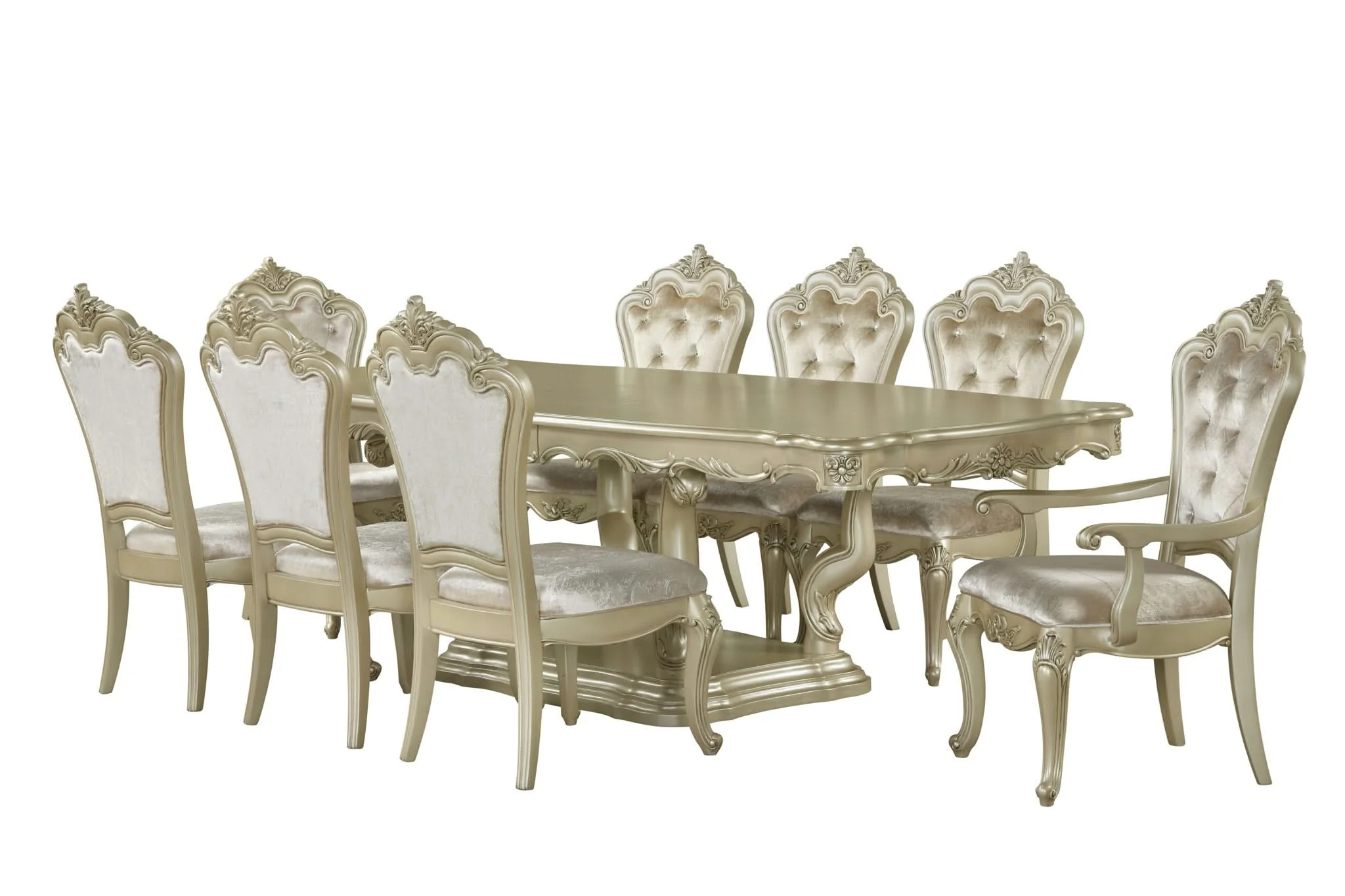 Monique - Dining Table Top & Base - Pearl Silver - Image 3