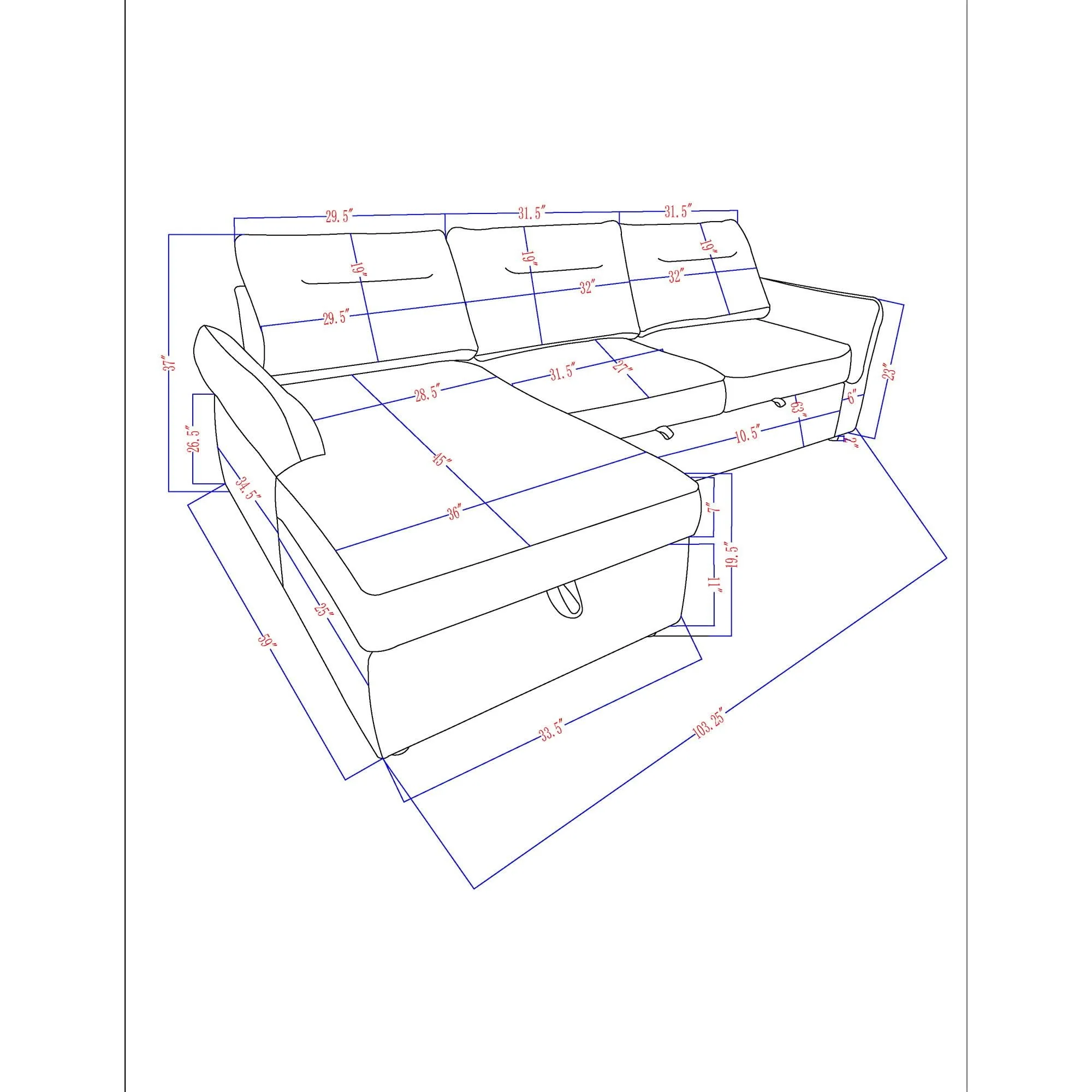 Montana - Sofabed With Storage - Gray - Image 4