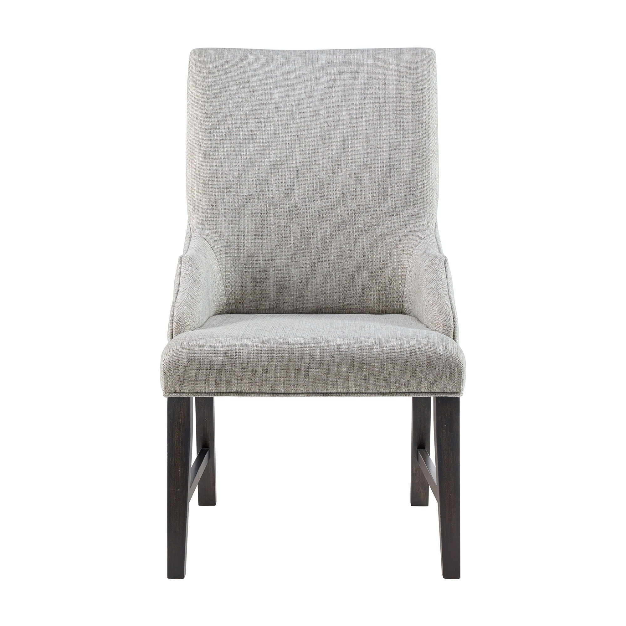 Montrose - Fabric Dining Host Chair (Set of 2) - Espresso / Light Gray - Image 3