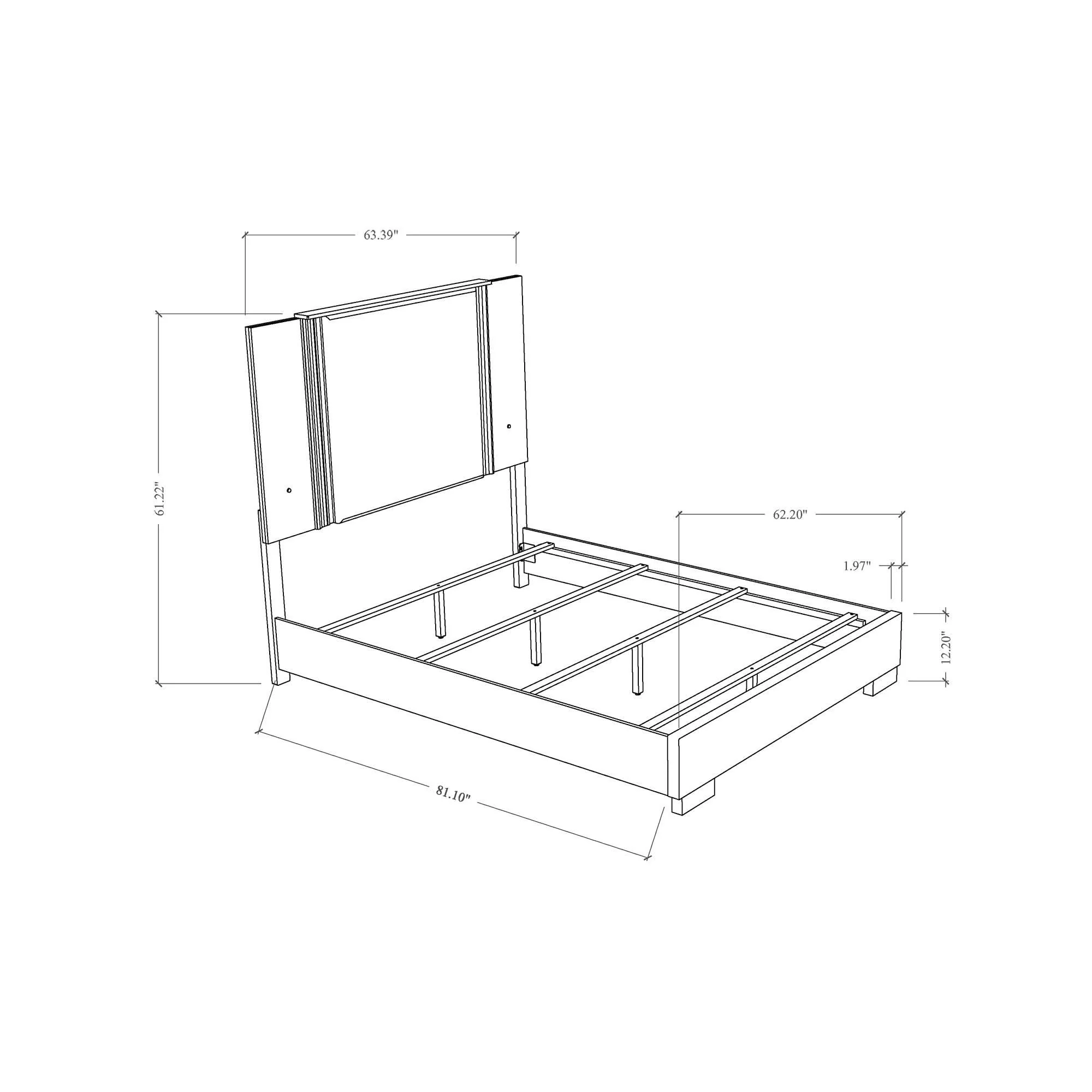 Moon - 5 Pieces Bedroom Set With LED Accent - Image 4