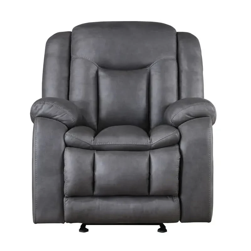 Morello Gray Reclining Glider Recliner with Plush Cushioning - Image 3