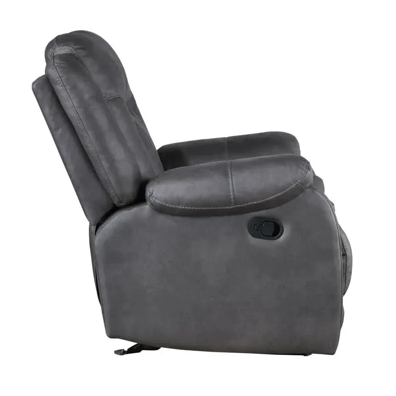 Morello Gray Reclining Glider Recliner with Plush Cushioning - Image 5