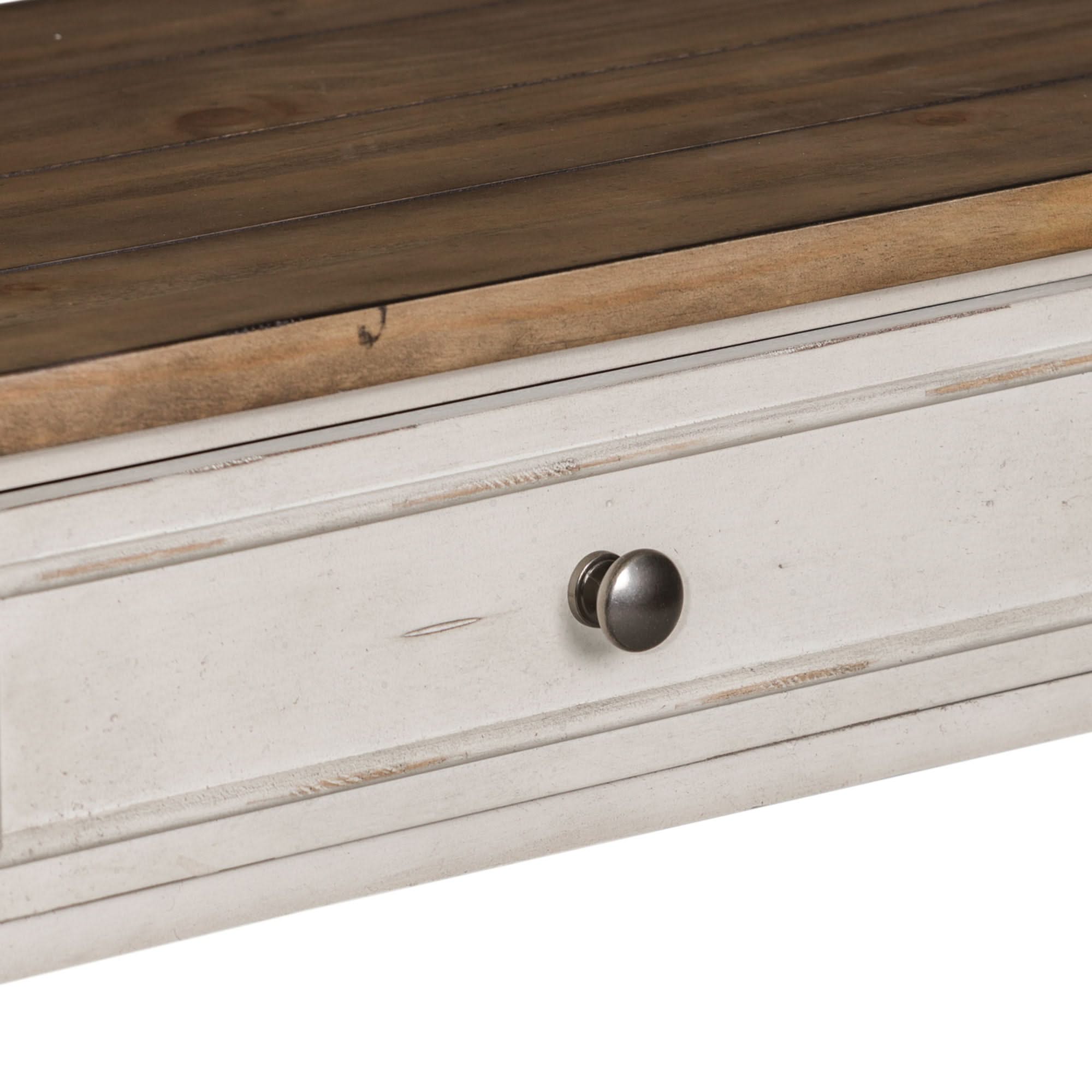 Morgan Creek - Sofa Table - Antique White / Wirebrushed Tobacco Accents - Image 2