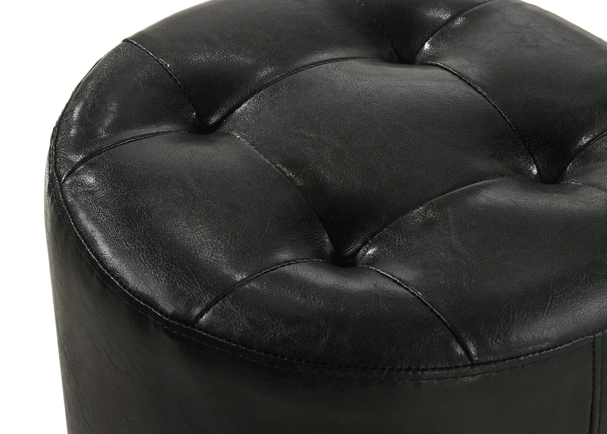 Morgan - Round Swivel Stool - Black - Image 2