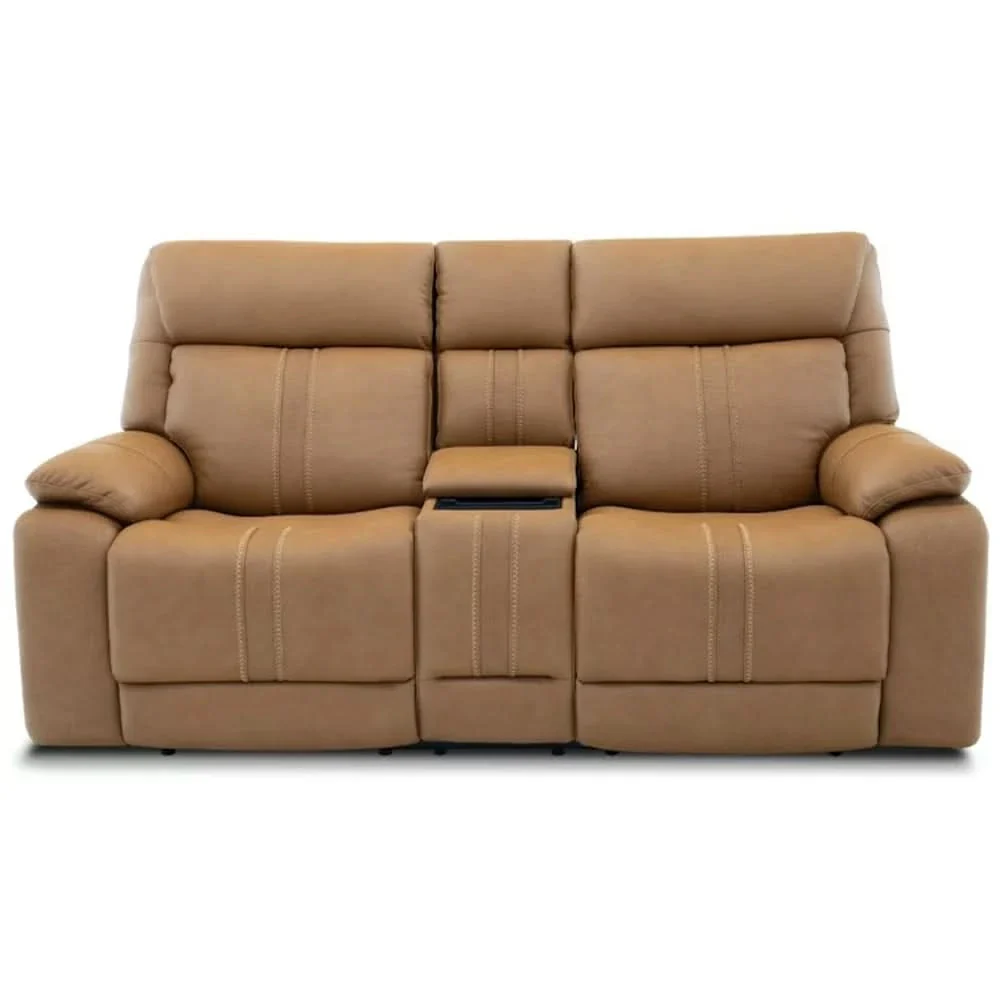 Moto Motion Kona Butternut Triple Power Reclining Living Room Set with Immersive Sound, Heat and Massage - Image 4