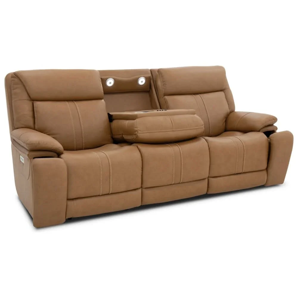Moto Motion Kona Butternut Triple Power Reclining Living Room Set with Immersive Sound, Heat and Massage - Image 6
