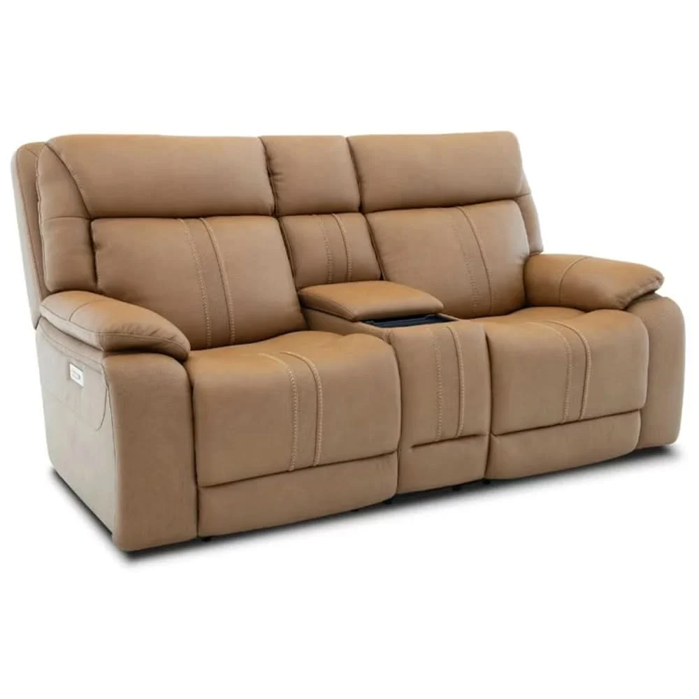 Moto Motion Kona Butternut Triple Power Reclining Loveseat with Zero Gravity, Heat and Immersive Sound - Image 3