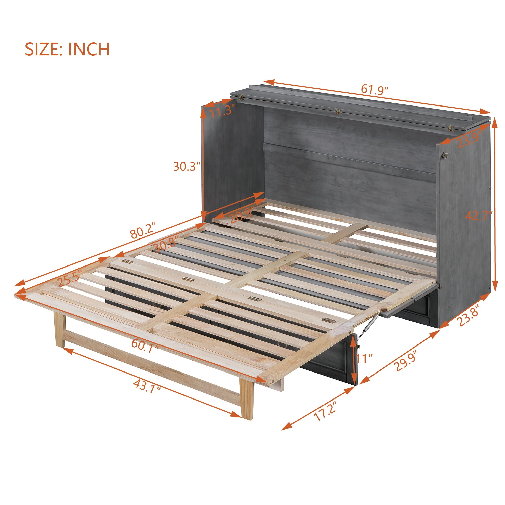 Murphy Bed With Large Drawers And Stylish Design - Image 7