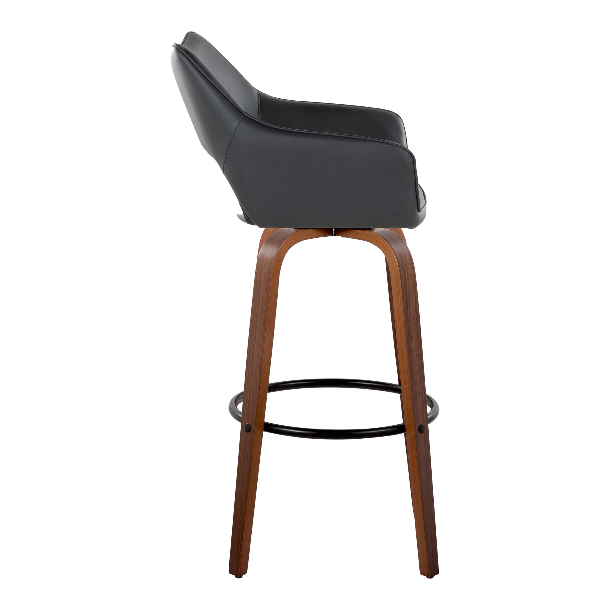 Mustang - Contemporary Fixed Height Barstool With Swivel & Round Footrest (Set of 2) - Image 10