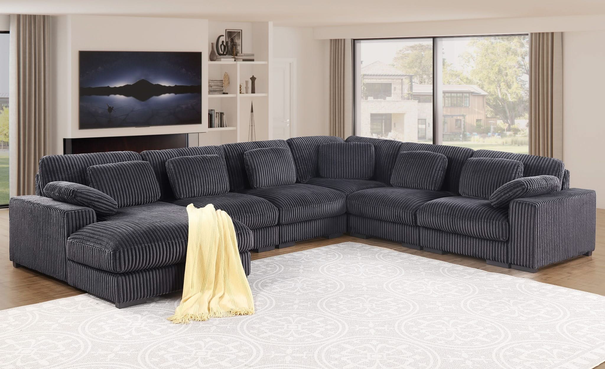 Nadine - Modular Corner Sectional Sofa With Left Facing Chaise - Image 2