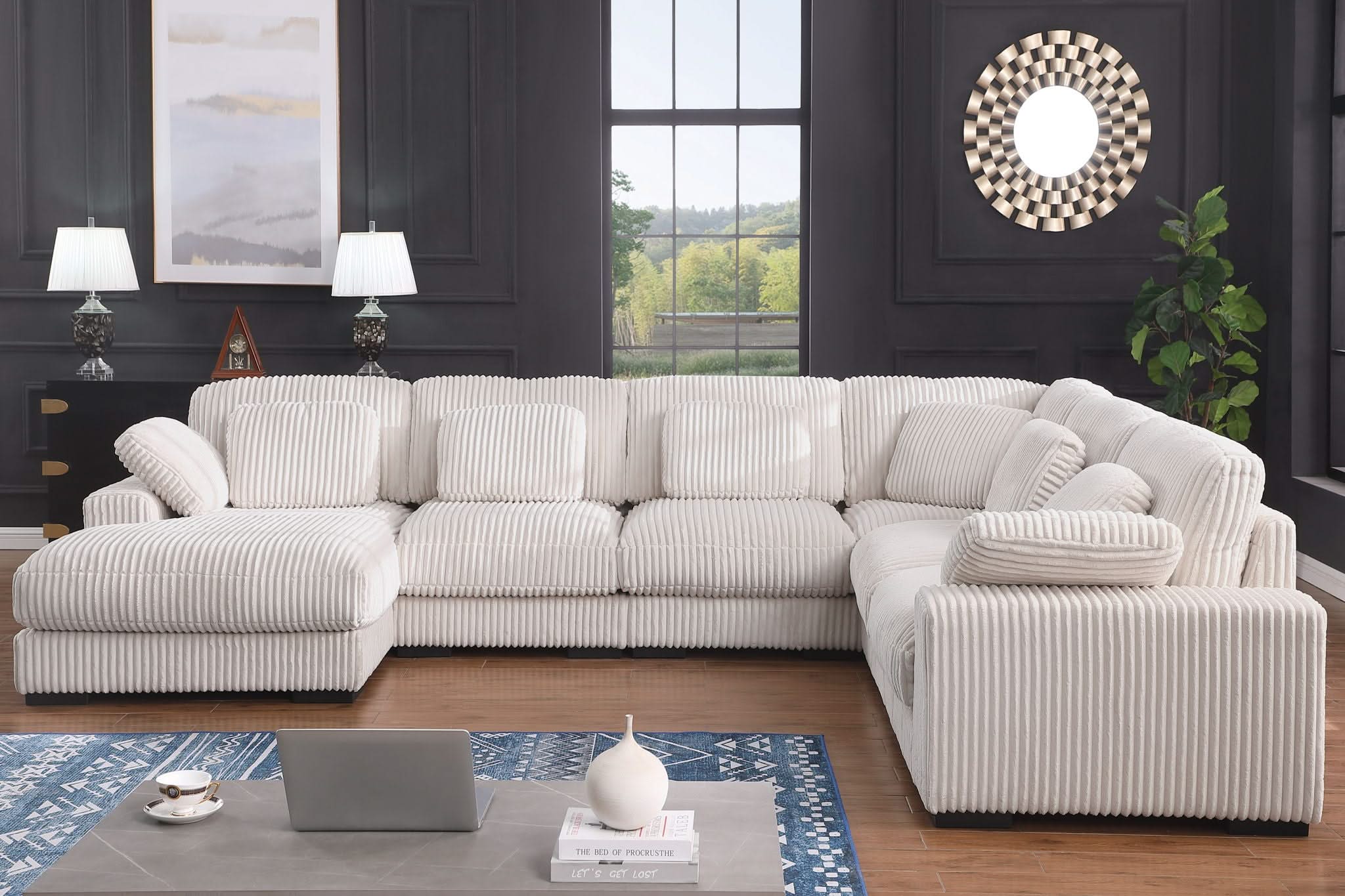 Nadine - Modular Corner Sectional Sofa With Left Facing Chaise - Image 7