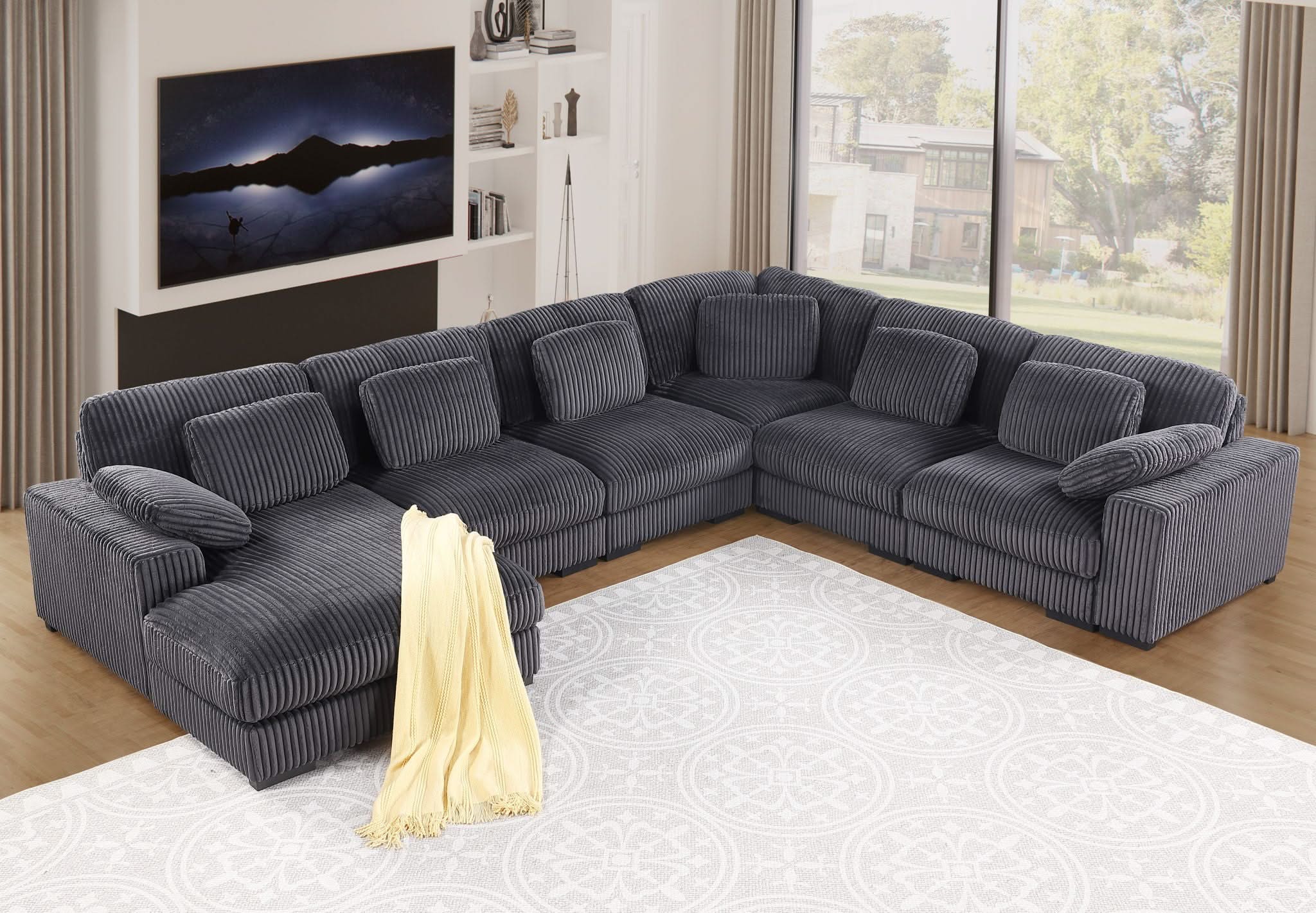 Nadine - Modular Corner Sectional Sofa With Left Facing Chaise - Image 8
