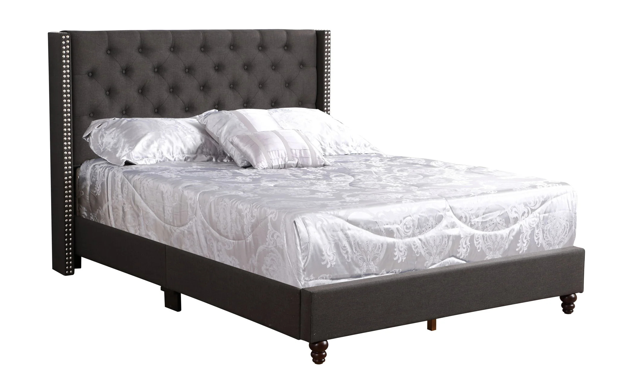 Nailhead Bed Transitional Vibrant - Image 10