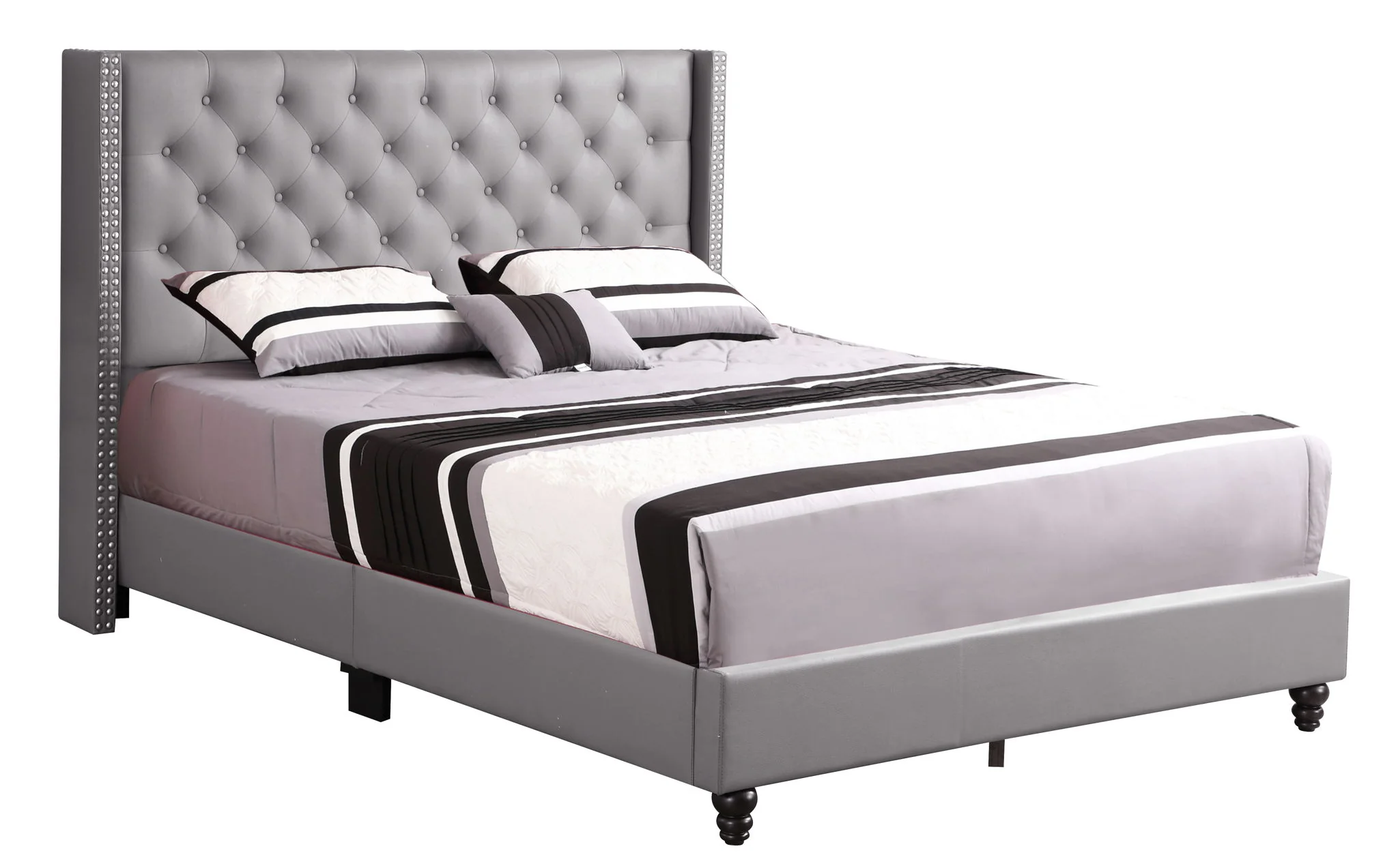 Nailhead Bed Transitional Vibrant - Image 13