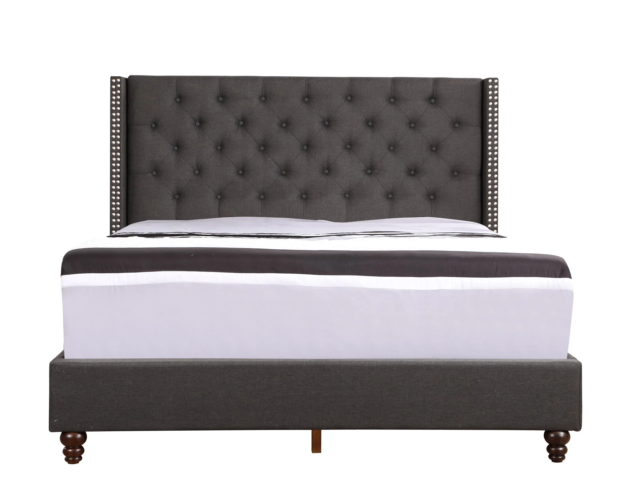 Nailhead Bed Transitional Vibrant - Image 17