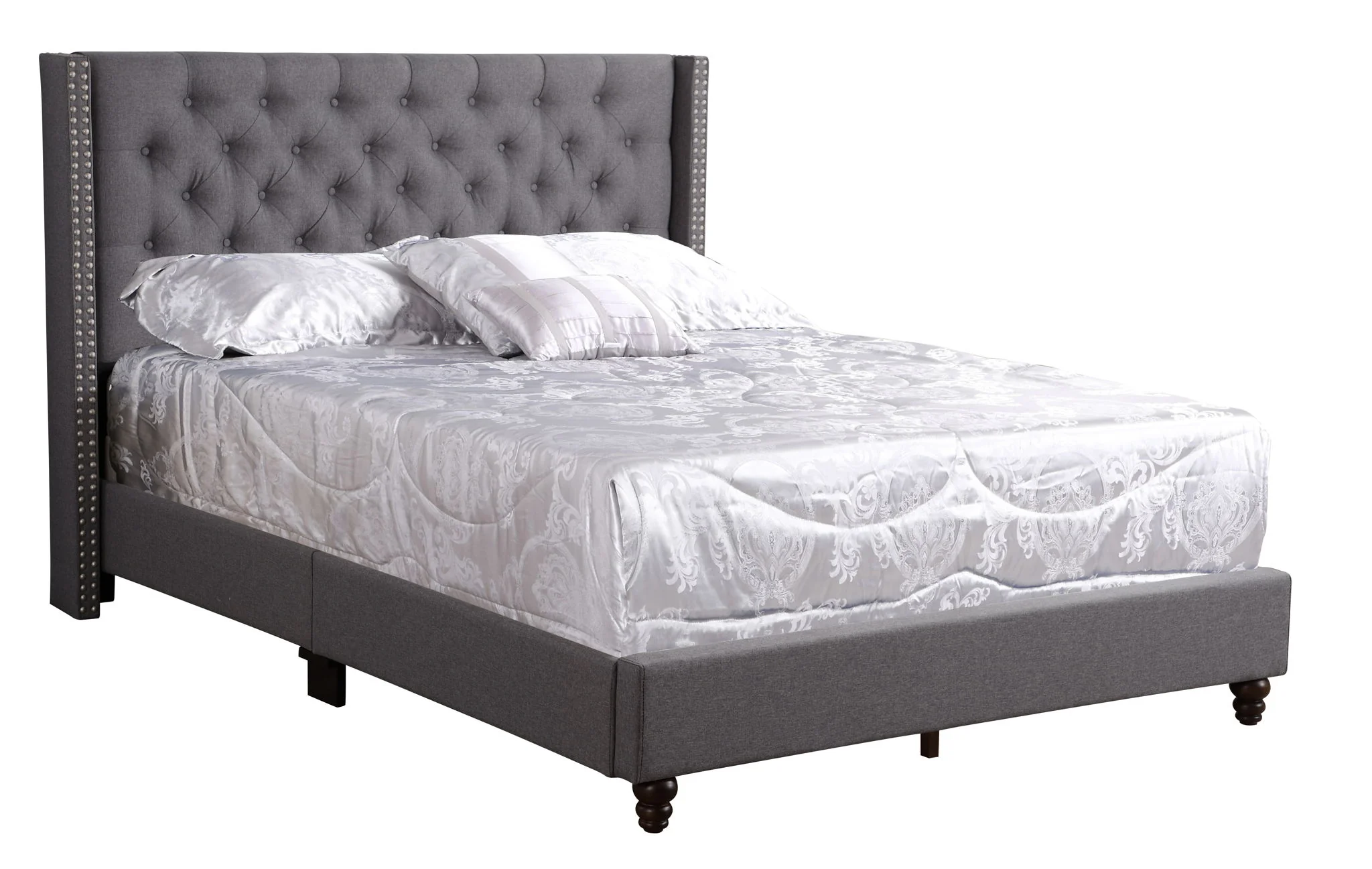 Nailhead Bed Transitional Vibrant - Image 8