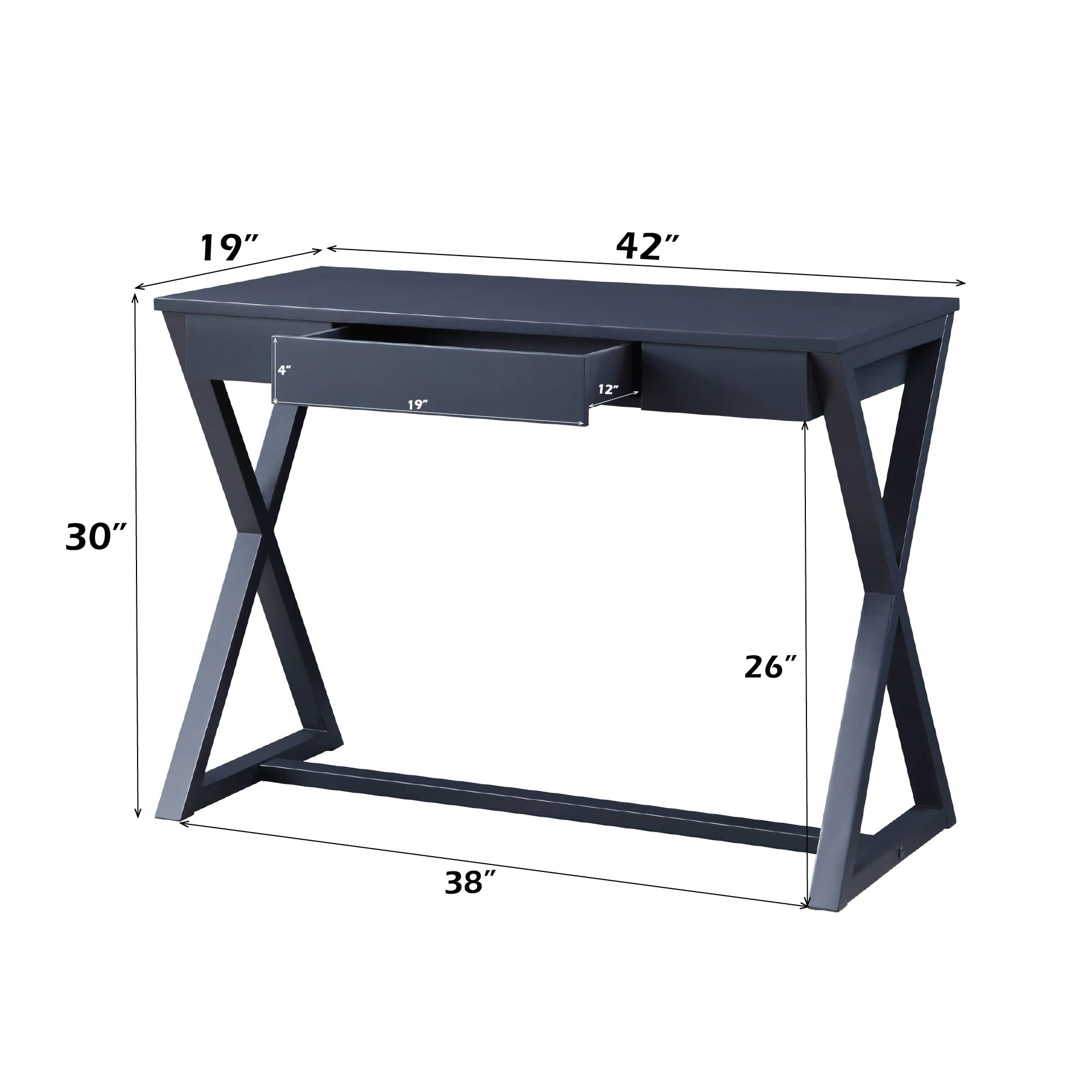 Nalo - Console Table - Charcoal - Image 2