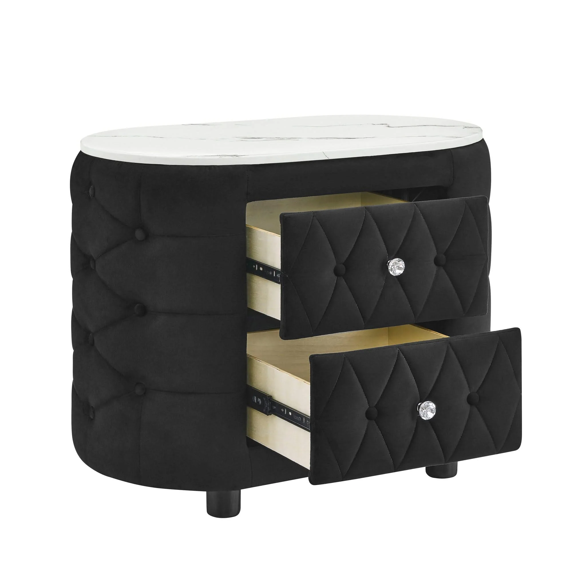 Natalia - Nightstand - Black - Image 2